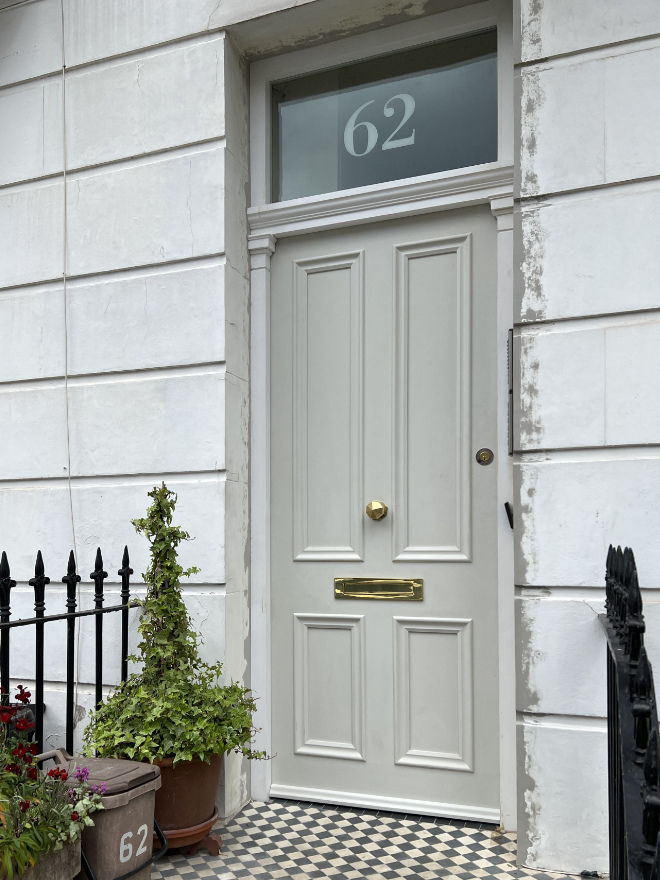 Solid front door with toughened safety glass over, Islington