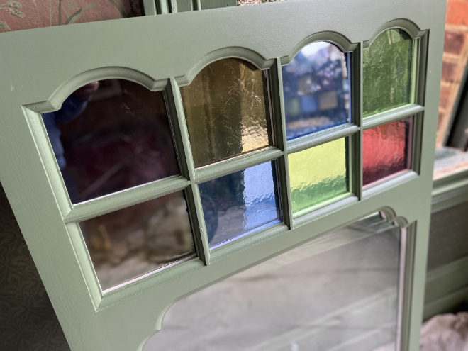 Replica window being prepared in the workshop